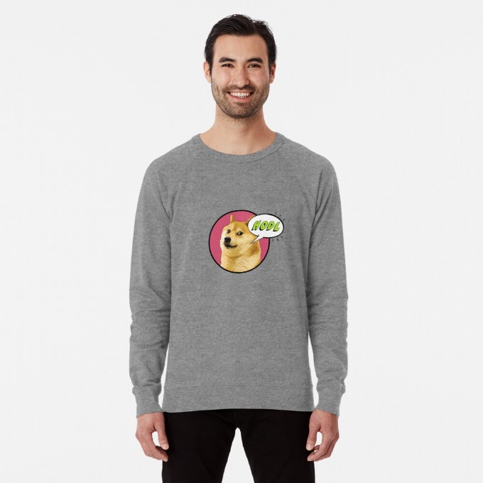 Doge says HODL! Lightweight Sweatshirt - 