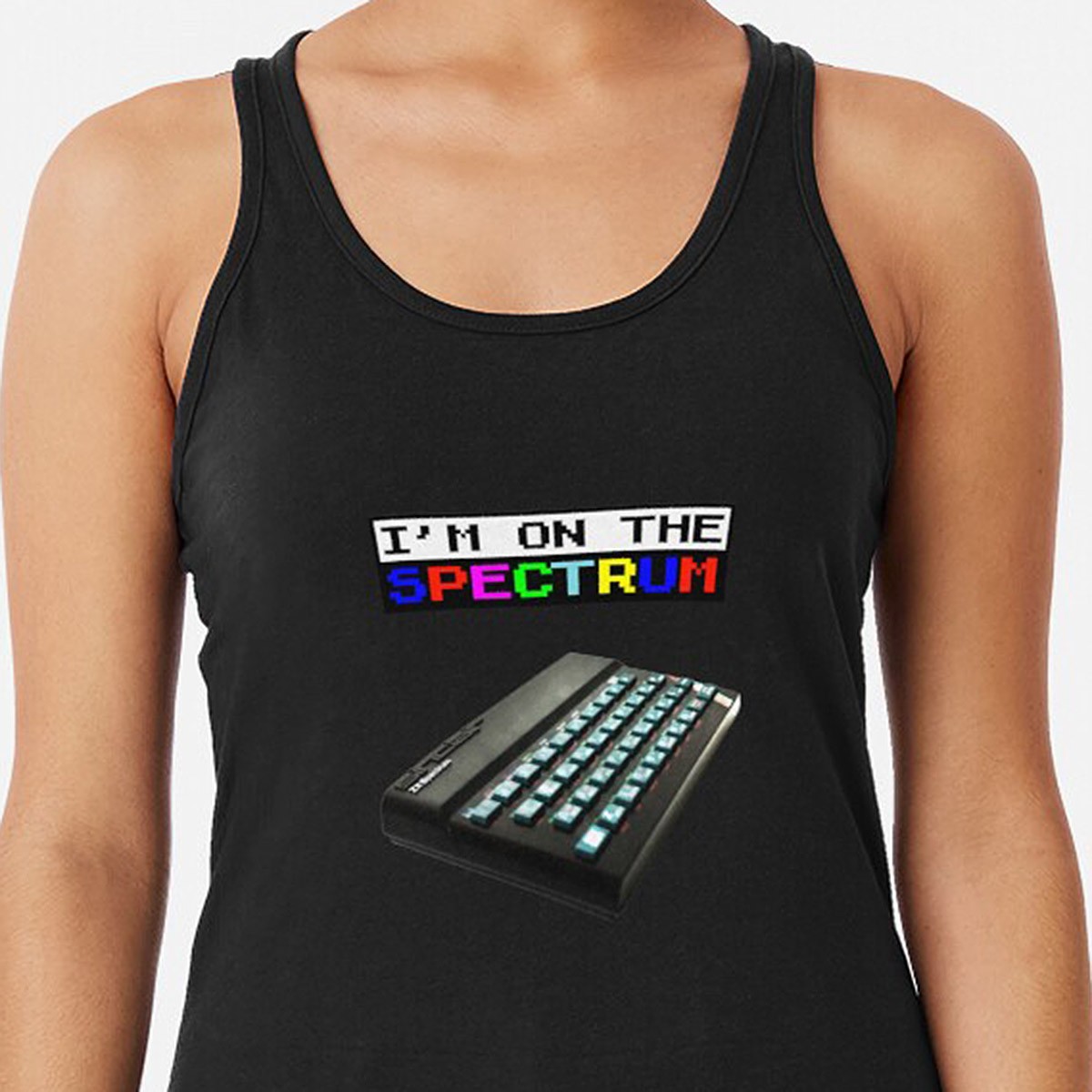 I'm on the Spectrum! - Racerback top - 