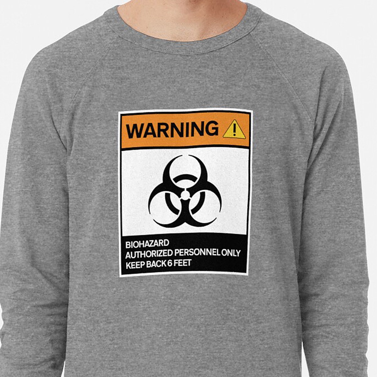 Warning - Biohazard - Lightweight Sweatshirt by NTK Apparel