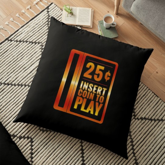 Insert coin to play - Arcade inspired Floor Pillow