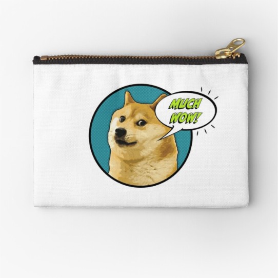 Dogecoin - Much Wow!! Zipper Pouch