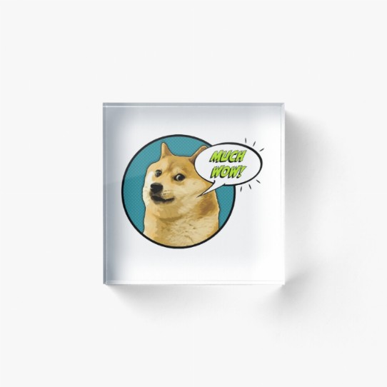 Dogecoin - Much Wow!! Acrylic Block