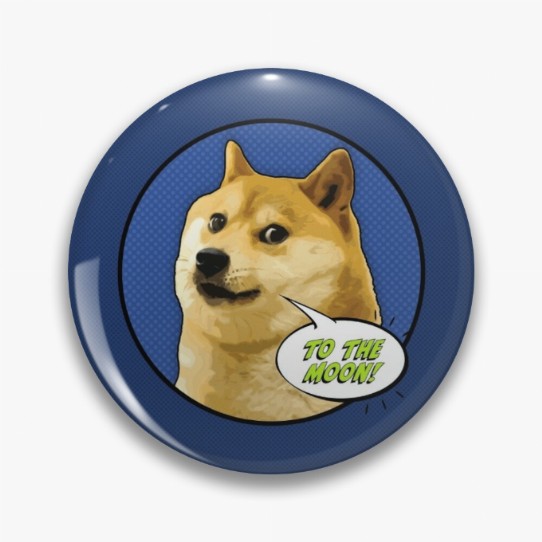 Doge To The Moon!! Pin