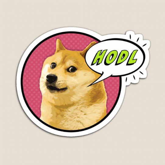 Doge says HODL! Magnet