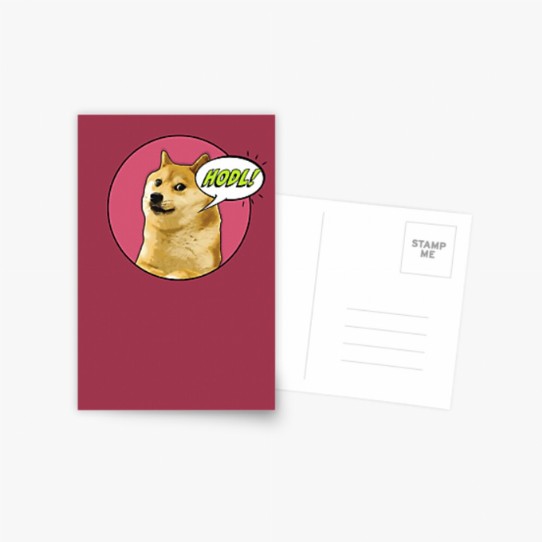 Doge says HODL! Postcard