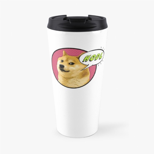 Doge says HODL! Travel Mug