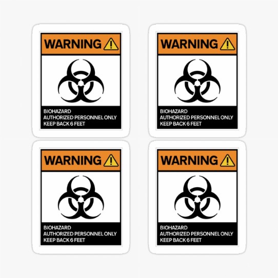 Warning - Biohazard Sticker pack