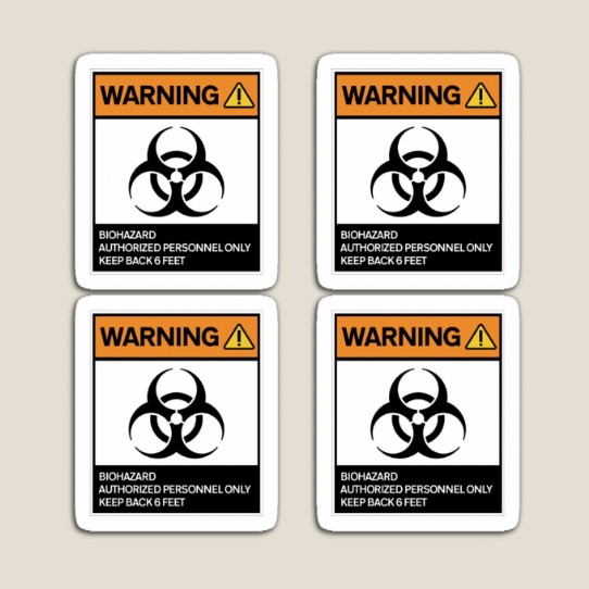 Warning - Biohazard Magnets