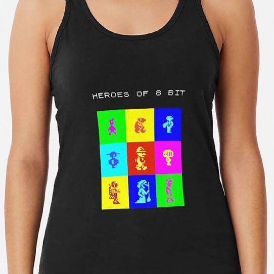 Heroes of 8bit - legends in a handful of pixels Racerback Top