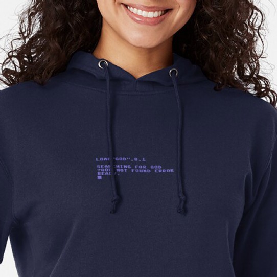 Commodore C64 Load Error - God Not Found - Lightweight Hoodie