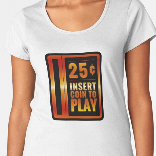 Insert 25¢ to play classic arcade coin slot Scoop T-Shirt