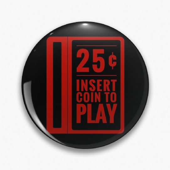 Insert Coin arcade coin slot Pin