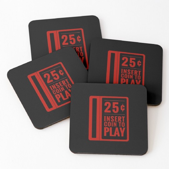  Insert Coin arcade coin slot Coasters