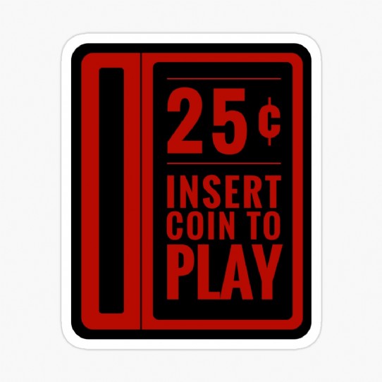 Insert Coin arcade coin slot - Sticker