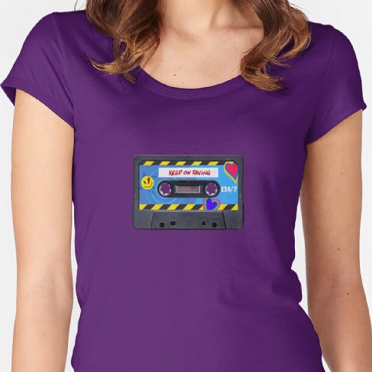 Keep On Raving - Rave Mix Tape Scoop neck t-shirt