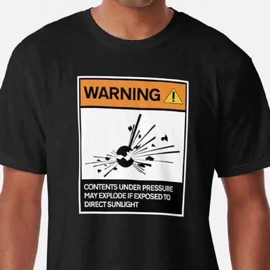 Warning - Contents under pressure! Long T-Shirt
