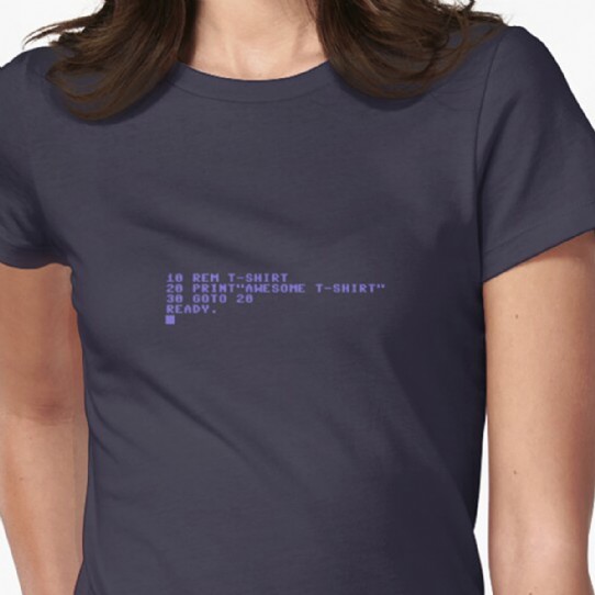 Commodore C64 BASIC - Awesome T-Shirt - Fitted T-Shirt