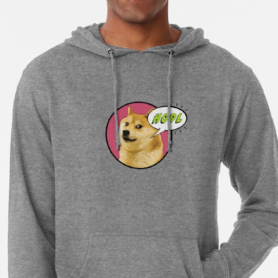 Doge says HODL! Lightweight Hoodie