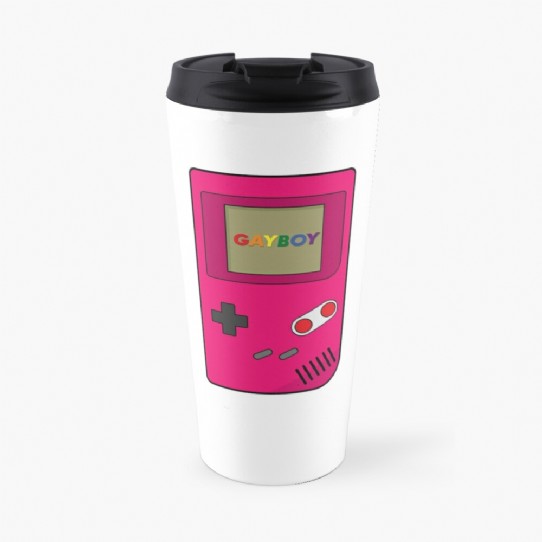 The Gayboy - Bright pink Retro gaming Travel Mug