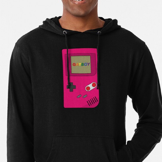 The Gayboy - Bright pink Retro gaming Lightweight Hoodie