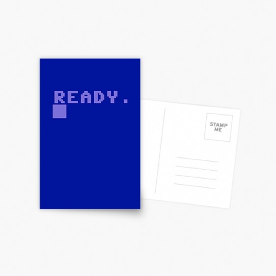 Commodore C64 Ready Prompt Postcard