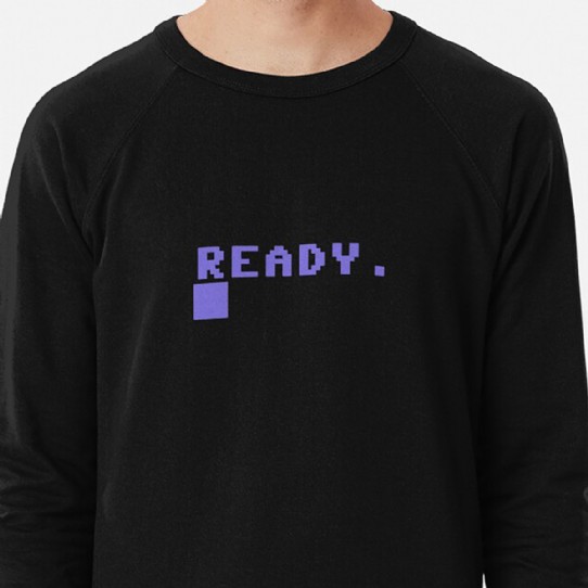 Commodore C64 Ready Prompt Lightweight Sweatshirt