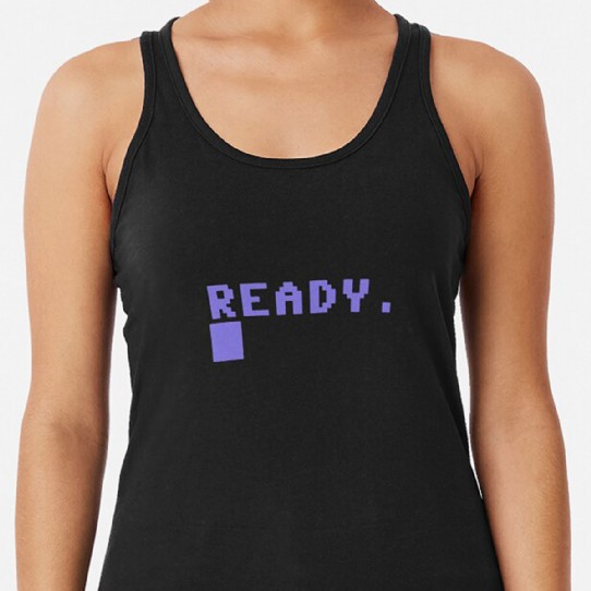 Commodore C64 Ready Prompt Raceback Tank Top