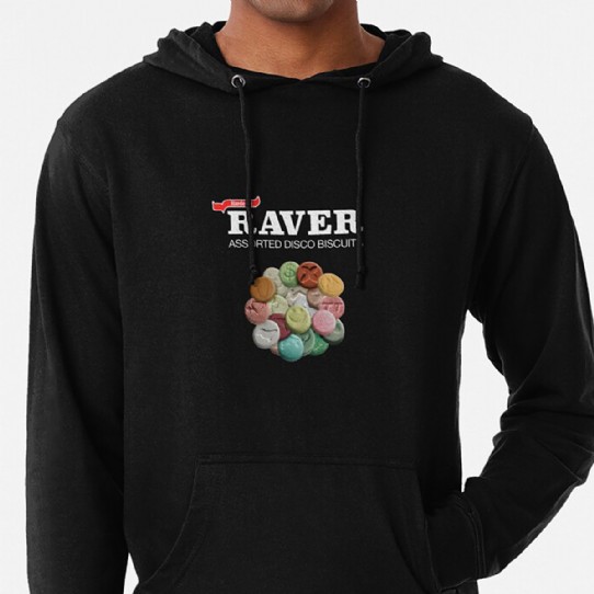 Hardcore Raver - Assorted Disco Biscuits Lightweight Hoodie