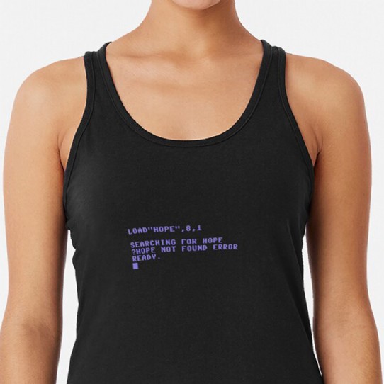 Commodore C64 Load Error - Hope Not Found Racerback Tank Top