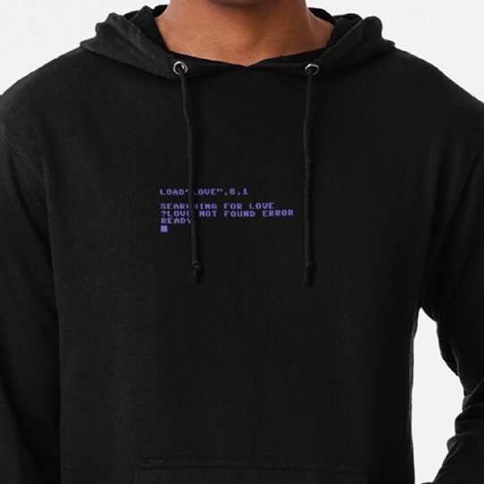 Commodore C64 Load Error - Love Not Found  Lightweight Hoodie