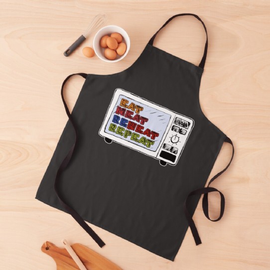 Eat Meat Reheat Repeat Apron