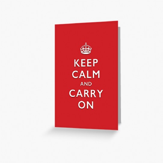 Keep Calm and Carry On - Classic Red Greeting Card