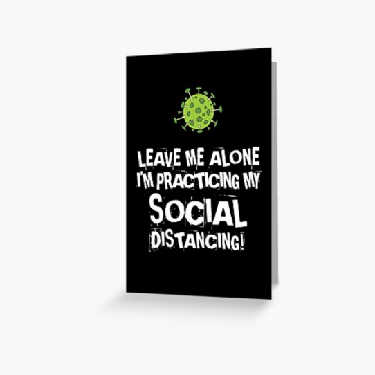 Practicing Social Distancing greeting card