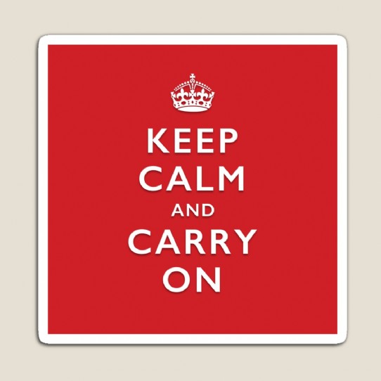 Keep Calm and Carry On - Classic Red Magnet