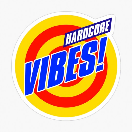 Hardcore Vibes! Old School Rave Design Sticker