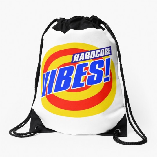 Hardcore Vibes! Old School Rave Design Drawstring Bag
